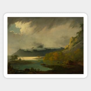 Derwent Water, with Skiddaw in the Distance by Joseph Wright Sticker